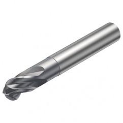 R216.44-08030-AI08G 1610 8mm 4 FL Solid Carbide Ball Nose End Mill w/Cylindrical Shank - A1 Tooling