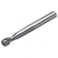 R216.62-01030-AO20G 1610 1mm 2 FL Solid Carbide Ball Nose End Mill spherical design w/Cylindrical Shank - A1 Tooling