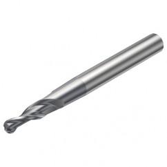 R216.53-08040RAL15G 1630 8mm 3 FL Solid Carbide Conical Ball Nose End Mill w/Cylindrical Shank - A1 Tooling