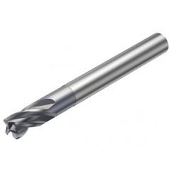 RA216.24-1630DAK04G 1610 6.35mm 4 FL Solid Carbide End Mill - Corner Radius w/Cylindrical Shank - A1 Tooling