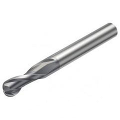 RA216.42-1630-AK08G 1610 6.35mm 2 FL Solid Carbide Ball Nose End Mill w/Cylindrical Shank - A1 Tooling