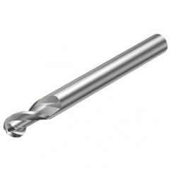 2B320-0600-NG H10F 6mm 2 FL Ballnose w/Reduced Cylindrical .3mm/.012 smaller than Cutting Diameter Shank - A1 Tooling