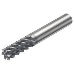 R215.36-12050-AC26L 1620 12mm 6 FL Solid Carbide End Mill - Corner Radius w/Cylindrical Shank - A1 Tooling