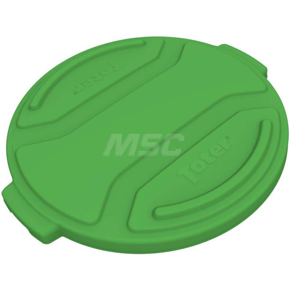 Trash Can & Recycling Container Lids; Lid Shape: Round; Lid Type: Flat; Container Shape: Round; Color/Finish: Lime Green; For Use With: Trash Cans; Material: Plastic; Overall Length: 21.90; Lid Length (Inch): 21.90; Height (Decimal Inch): 2; Height (Inch)