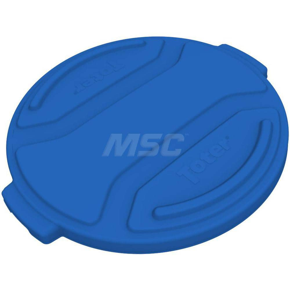 Trash Can & Recycling Container Lids; Lid Shape: Round; Lid Type: Flat; Container Shape: Round; Color/Finish: Blue; For Use With: Trash Cans; Material: Plastic; Overall Length: 21.90; Lid Length (Inch): 21.90; Height (Decimal Inch): 2; Height (Inch): 2; L