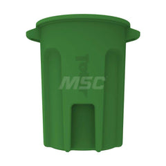 Trash Cans & Recycling Containers; Product Type: Trash Can; Container Capacity: 32 gal; Container Shape: Round; Lid Type: No Lid; Container Material: Plastic; Color: Lime Green; Features: Integrated Handles Aids In Lifting Of Can & Improves Dumping Effici