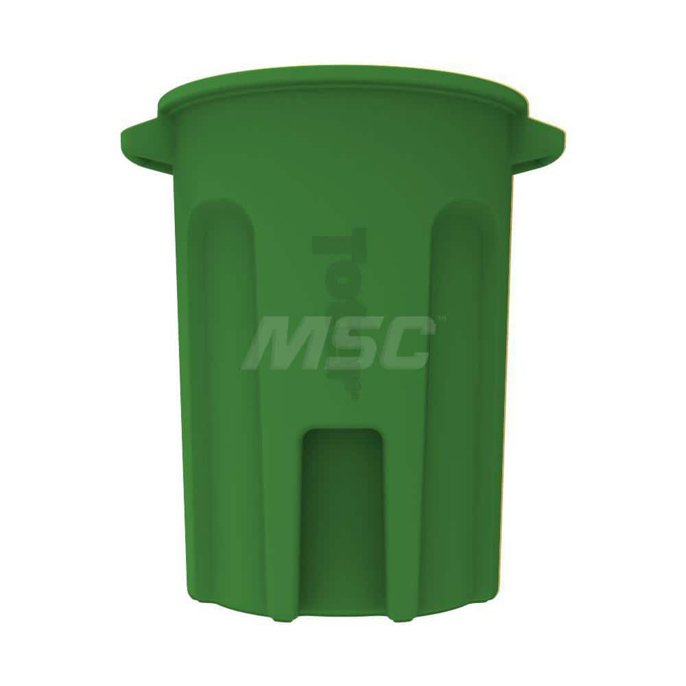 Trash Cans & Recycling Containers; Product Type: Trash Can; Container Capacity: 44 gal; Container Shape: Round; Lid Type: No Lid; Container Material: Plastic; Color: Lime Green; Features: Integrated Handles Aids In Lifting Of Can & Improves Dumping Effici