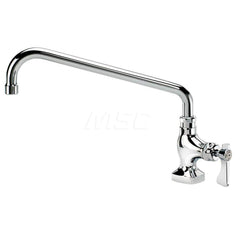 Industrial & Laundry Faucets; Type: Wall Mount Faucet; Style: Wall Mount; Design: Wall Mount; Handle Type: Lever; Spout Type: Swing Spout/Nozzle; Mounting Centers: Single Hole; Spout Size: 12; Finish/Coating: Chrome Plated Brass; Type: Wall Mount Faucet