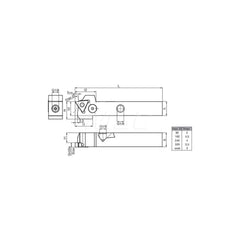 Guhring GH305.1000.600.00.06.R.IK.EST External Right Hand NonFace Grooving Radial Grooving with Adjustable Coolant Holder 1″ Square Shank