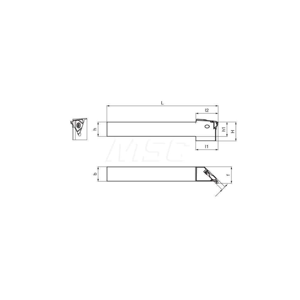 Guhring GH305.0500.500.45.04.R.IK External Right Hand NonFace Grooving 45 Deg Offset Thru Coolant Holder 1/2″ Square Shank