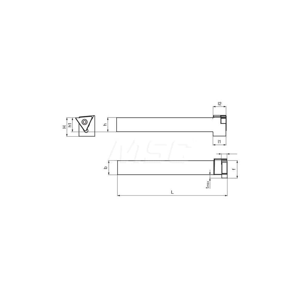 Guhring GH305.0500.500.90.04.R.IK External Right Hand Face Grooving 90 Deg Offset Thru Coolant Holder 1/2″ Square Shank