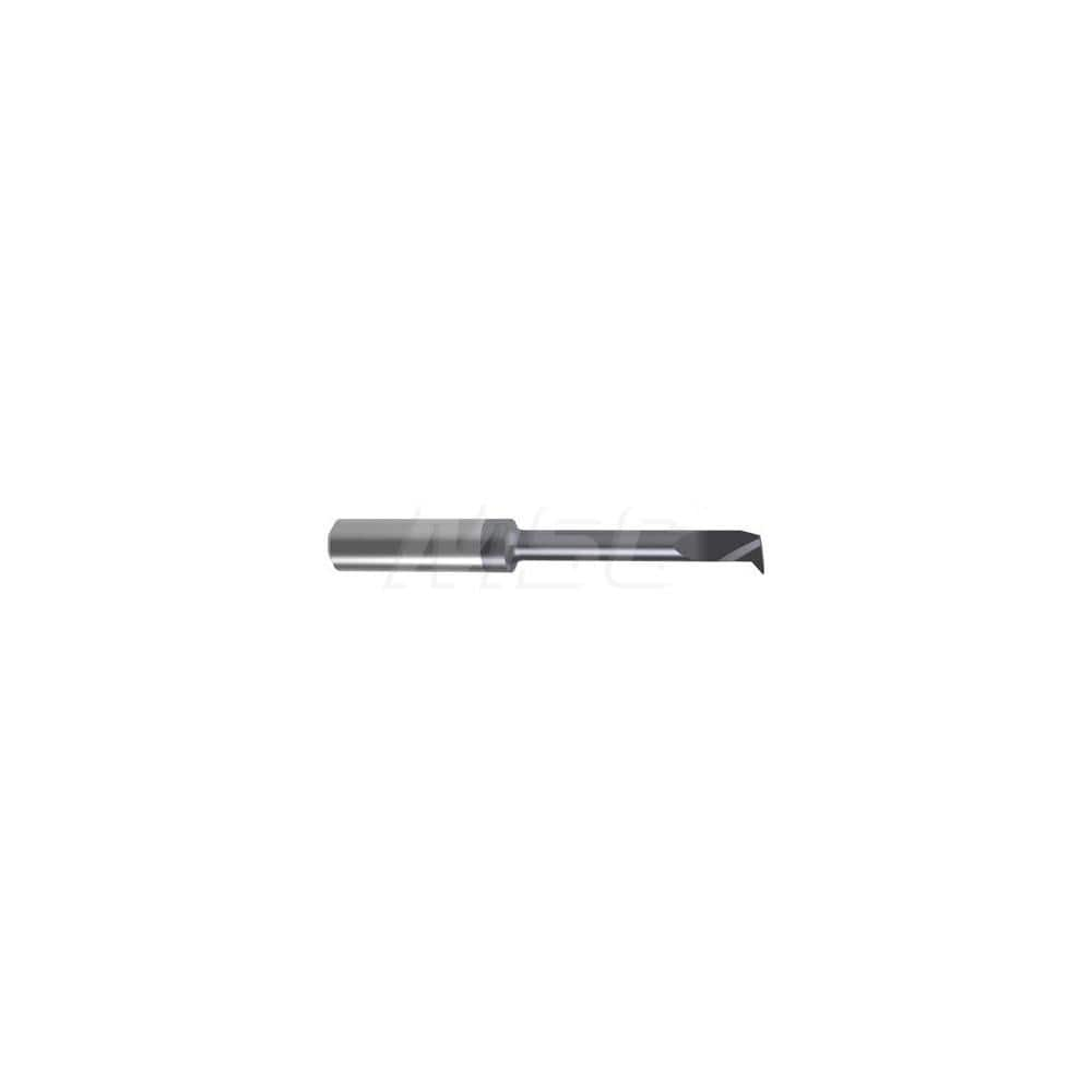 Internal Boring Bar: 0.2756″ Min Bore, 1.6535″ Max Depth, Left Hand Cut, Carbide 2.6378″ OAL, 0.0079″ Corner Radius