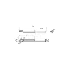 Internal Boring Bar: 0.1575″ Min Bore, 0.4724″ Max Depth, Right Hand Cut, Carbide 1.1811″ OAL, 0.0039″ Corner Radius