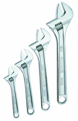 4 Piece Chrome Adjustable Wrench Set - A1 Tooling