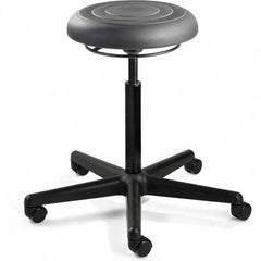 Bevco - Swivel & Adjustable Stools Type: Adjustable Backless Stool Base Type: Black Nylon Base - A1 Tooling