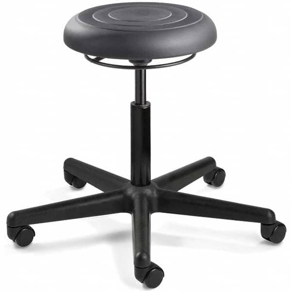 Bevco - Swivel & Adjustable Stools Type: Adjustable Backless Stool Base Type: Black Nylon Base - A1 Tooling