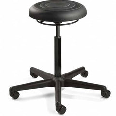 Bevco - Swivel & Adjustable Stools Type: Adjustable Backless Stool Base Type: Black Nylon Base - A1 Tooling