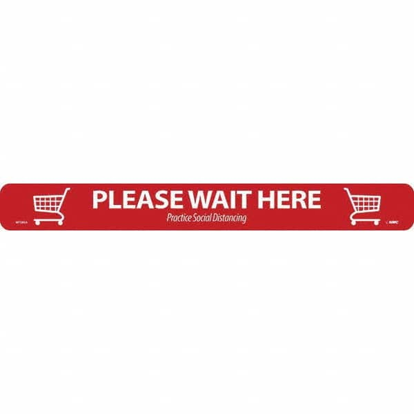 NMC - "Please Wait Here" Adhesive-Backed Floor Sign - A1 Tooling