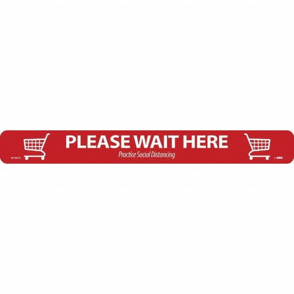 NMC - "Please Wait Here" Adhesive-Backed Floor Sign - A1 Tooling