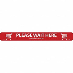 NMC - "Please Wait Here" Adhesive-Backed Floor Sign - A1 Tooling