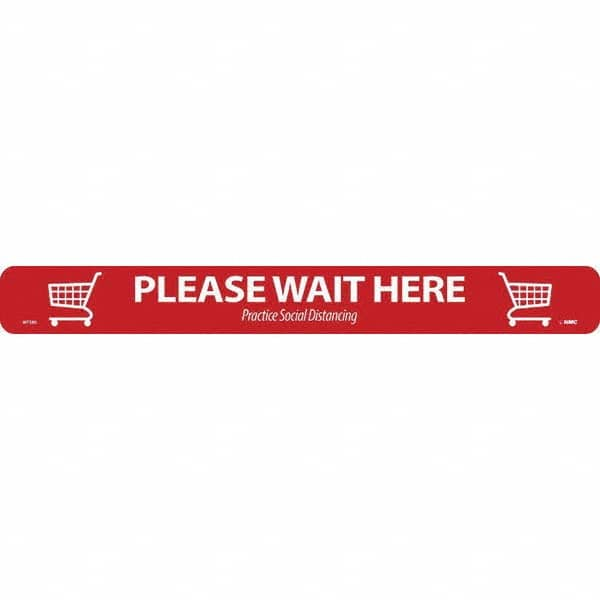 NMC - "Please Wait Here" Adhesive-Backed Floor Sign - A1 Tooling