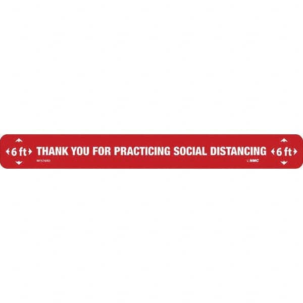 NMC - "Thank You for Practicting Social Distancing" Adhesive-Backed Floor Sign - A1 Tooling