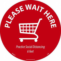 NMC - "Please Wait Here" Adhesive-Backed Floor Sign - A1 Tooling