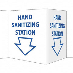 NMC - "Hand Sanitizing Station", 12" Wide x 6" High, Vinyl Safety Sign - A1 Tooling