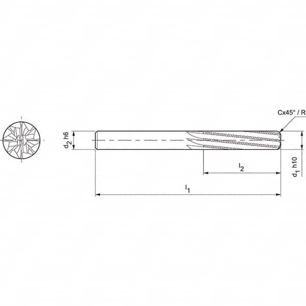 Mapal - Spiral Router Bits Cutting Diameter (mm): 4.00 Number of Flutes: 8 - A1 Tooling