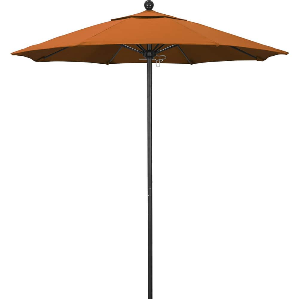 Patio Umbrellas; Diameter (Feet): 7.5; Height (Feet): 8.000; Fabric Color: tuscan; Base Included: No; Canopy Fabric: Pacifica; Fade Resistant: Yes; Additional Information: Push Lift; Frame Material: Aluminum