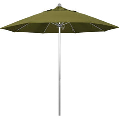 Patio Umbrellas; Diameter (Feet): 9; Height (Feet): 8.583; Fabric Color: Palm; Base Included: No; Canopy Fabric: Pacifica; Fade Resistant: Yes; Additional Information: Push Lift; Frame Material: Aluminum