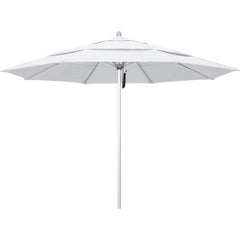 Patio Umbrellas; Diameter (Feet): 11; Height (Feet): 8.917; Fabric Color: Natural; Base Included: No; Canopy Fabric: Pacifica; Fade Resistant: Yes; Additional Information: Pulley Lift; Frame Material: Aluminum