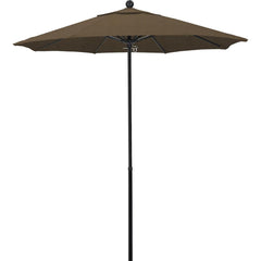 Patio Umbrellas; Diameter (Feet): 7.5; Height (Feet): 7.698; Fabric Color: Woven Sesame; Base Included: No; Canopy Fabric: Olefin; Fade Resistant: Yes; Additional Information: Push Lift; Frame Material: Fiberglass