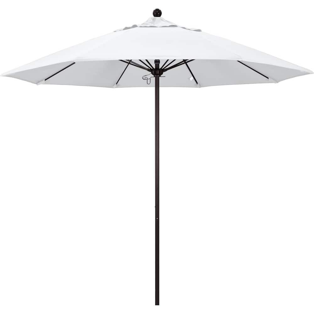 Patio Umbrellas; Diameter (Feet): 9; Height (Feet): 8.583; Fabric Color: Natural; Base Included: No; Canopy Fabric: Pacifica; Fade Resistant: Yes; Additional Information: Push Lift; Frame Material: Aluminum