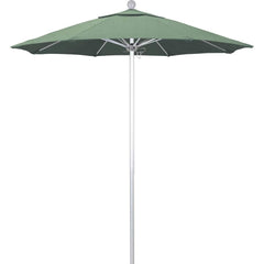 Patio Umbrellas; Diameter (Feet): 7.5; Height (Feet): 8.000; Fabric Color: Spa; Base Included: No; Canopy Fabric: Pacifica; Fade Resistant: Yes; Additional Information: Push Lift; Frame Material: Aluminum