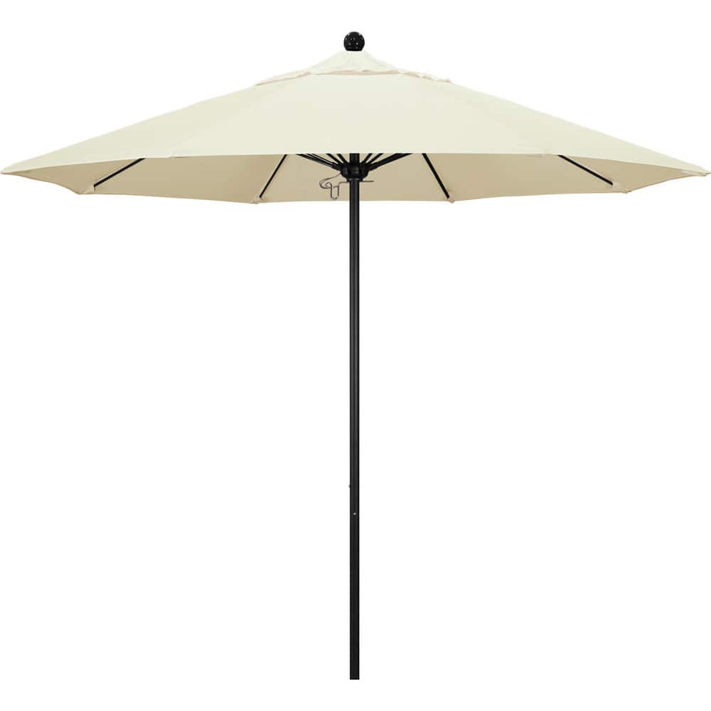 Patio Umbrellas; Diameter (Feet): 9; Height (Feet): 8.583; Fabric Color: Canvas; Base Included: No; Canopy Fabric: Pacifica; Fade Resistant: Yes; Additional Information: Push Lift; Frame Material: Aluminum