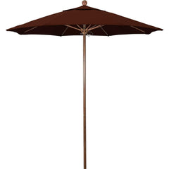 Patio Umbrellas; Diameter (Feet): 7.5; Height (Feet): 8.000; Fabric Color: Brick; Base Included: No; Canopy Fabric: Pacifica; Fade Resistant: Yes; Additional Information: Push Lift; Frame Material: Aluminum