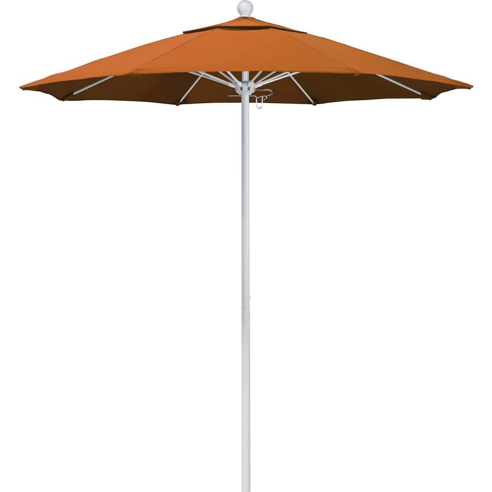 Patio Umbrellas; Diameter (Feet): 7.5; Height (Feet): 8.000; Fabric Color: Tuscan; Base Included: No; Canopy Fabric: Pacifica; Fade Resistant: Yes; Additional Information: Push Lift; Frame Material: Aluminum