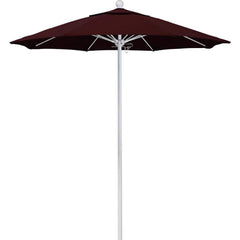 Patio Umbrellas; Diameter (Feet): 7.5; Height (Feet): 8.000; Fabric Color: Burgundy; Base Included: No; Canopy Fabric: Pacifica; Fade Resistant: Yes; Additional Information: Push Lift; Frame Material: Aluminum