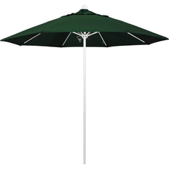 Patio Umbrellas; Diameter (Feet): 9; Height (Feet): 8.583; Fabric Color: Hunter Green; Base Included: No; Canopy Fabric: Pacifica; Fade Resistant: Yes; Additional Information: Push Lift; Frame Material: Aluminum