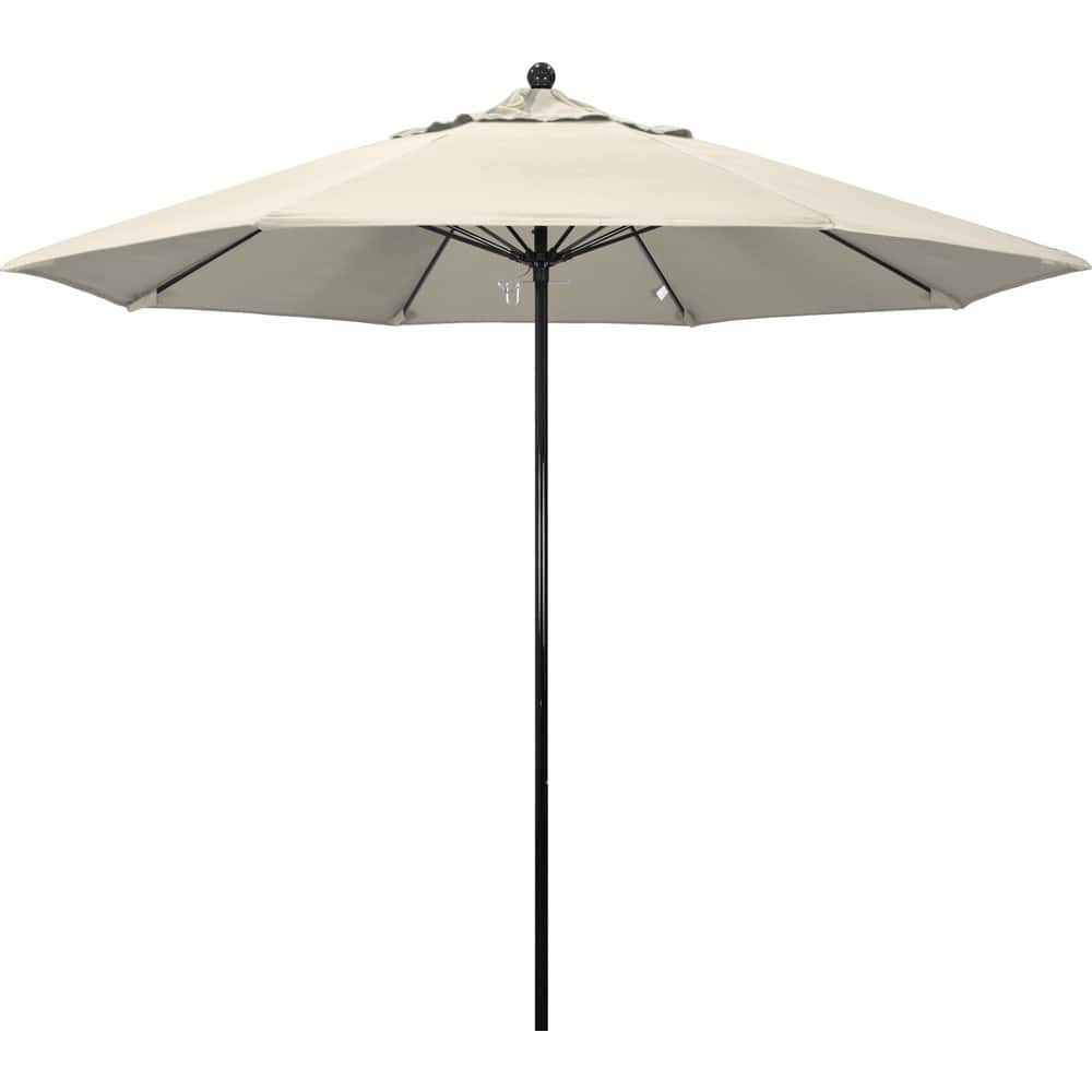 Patio Umbrellas; Diameter (Feet): 9; Height (Feet): 8.750; Fabric Color: Beige; Base Included: No; Canopy Fabric: Olefin; Fade Resistant: Yes; Additional Information: Push Lift; Frame Material: Fiberglass