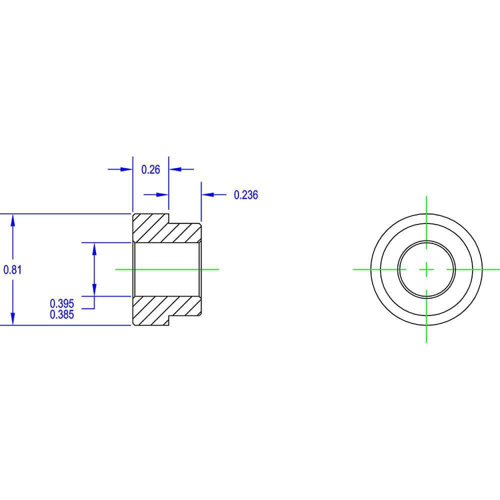 Drive Tighteners, Idlers & Aligners; Product Type: Mounting Adapter; Material: Steel; Width (Inch): 1; Width (Decimal Inch): 1; Mounting Hole Diameter: 0.3850; Bore Diameter: 0.6690; Overall Diameter: 0.810; Minimum Order Quantity: Steel; Material: Steel;