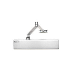 800 Door Closer Damper: 200 lb Load Capacity Cast Aluminum, Aluminum Finish, Non-Handed