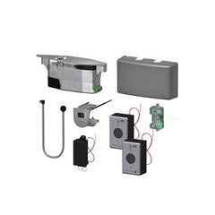 6400 Module & Touchless Battery-Powered RF Actuator Kit Damper: 185 lb Load Capacity Cast Iron, Aluminum Finish, Non-Handed