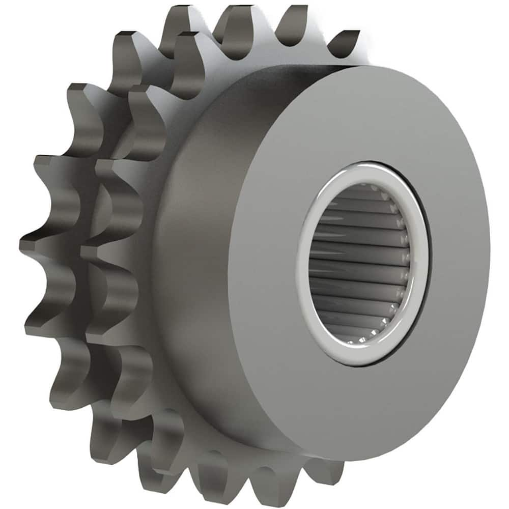 Chain Idler Sprockets; Bore Diameter: 1.0000; Hub Diameter: 2.5000; Pitch: 0.5 in; Compatible Shaft Diameter: 1 in; Number Of Strands: 2; Bearing Type: Needle; Material: Steel; Number of Teeth: 19; Minimum Order Quantity: Steel; Shaft Diameter (Inch): 1 i