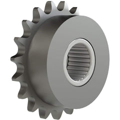 Chain Idler Sprockets; Bore Diameter: 0.7500; Hub Diameter: 1.8440; Pitch: 0.375 in; Compatible Shaft Diameter: 0.75 in; Number Of Strands: 1; Bearing Type: Needle; Material: Steel; Number of Teeth: 19; Minimum Order Quantity: Steel; Shaft Diameter (Inch)