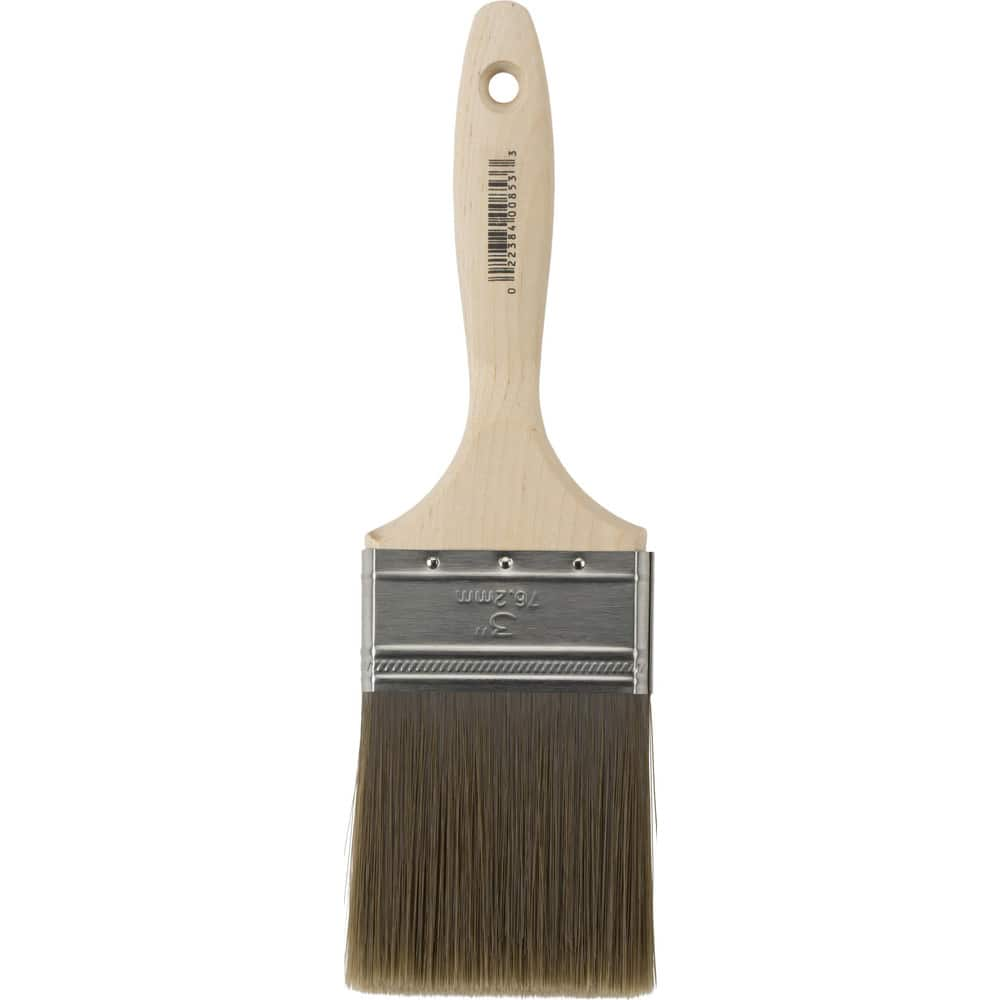 Paint Brush: Polyester, Synthetic Bristle 6″ Beavertail, Wood Handle, for Latex Flat & Water