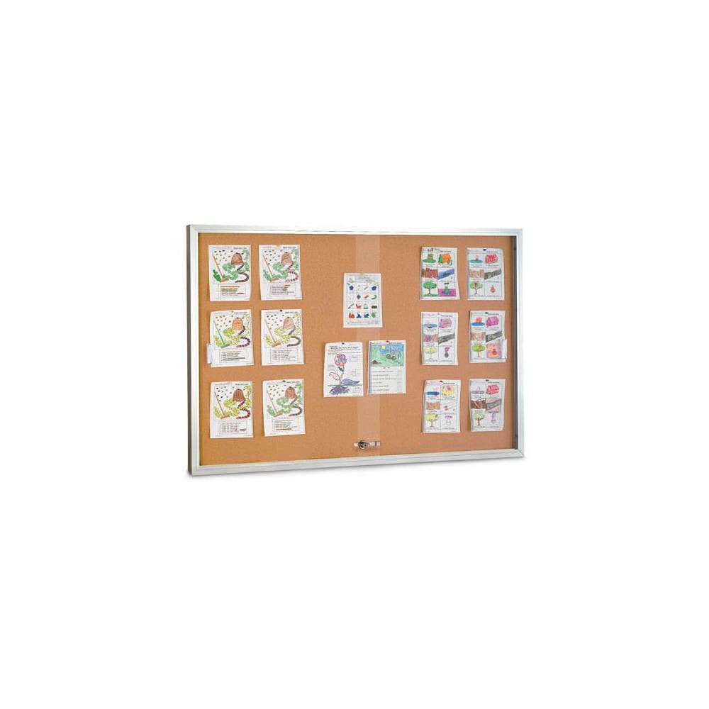 Cork Bulletin Boards; Bulletin Board Type: Enclosed Cork Bulletin Boards; Board Color: Natural Cork; Material: Aluminum; Cork Over Fiberboard; Width (Inch): 72; Overall Height: 48; Overall Thickness: 3.125; Frame Material: Aluminum; Overall Width: 72; Boa