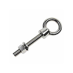 Fixed Lifting Eye Bolt: Without Shoulder, 1,800 lb Capacity, 1/2 ™ Thread, Grade 316 Stainless Steel Partially Threaded, 6″ Shank