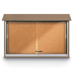 Cork Bulletin Boards; Bulletin Board Type: Enclosed Cork Bulletin Boards; Board Color: Natural Cork; Material: Recycled Plastic; Cork Over Fiberboard; Width (Inch): 45; Overall Height: 30; Overall Thickness: 5.5; Frame Material: Recycled Plastic; Overall